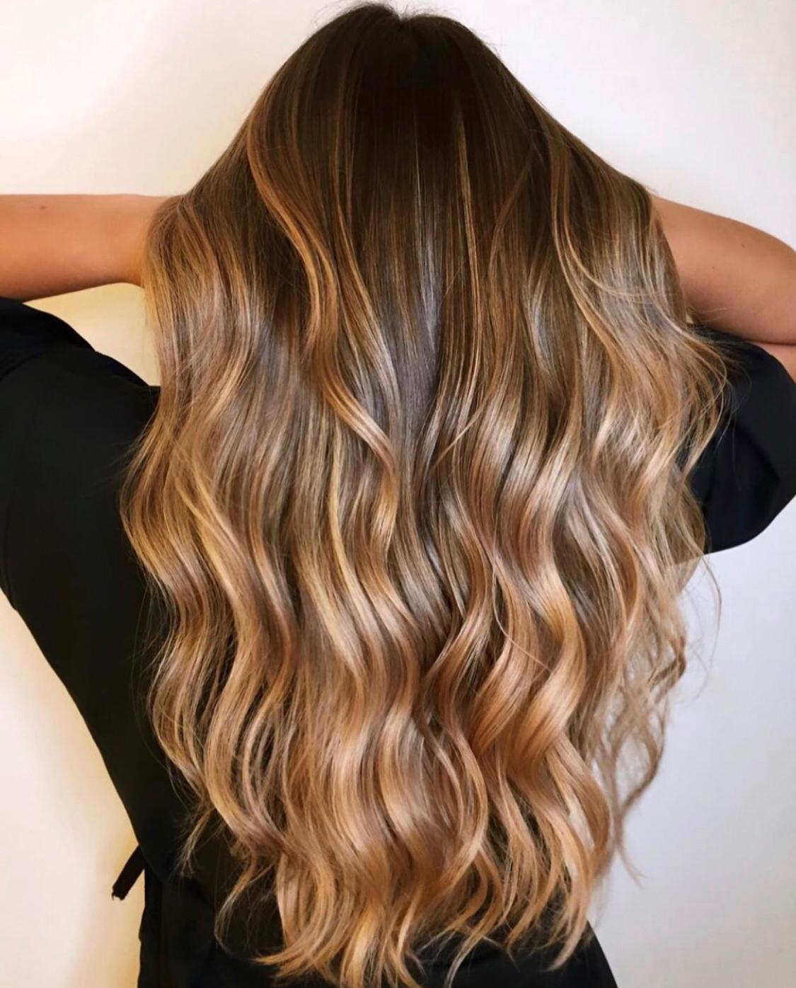 Balayage in Honigblond